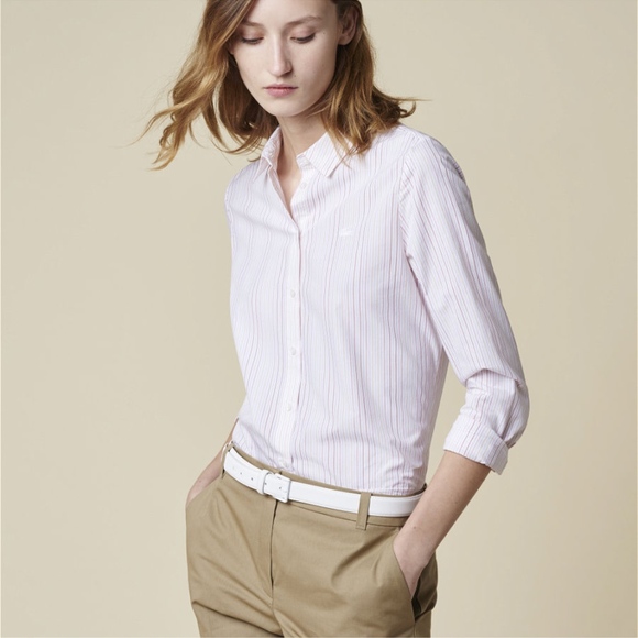 Lacoste Tops - Lacoste Striped Button Down EUC Size 6 A2